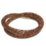 Collier ou Bracelet, tresse, AON-12 Marron - 9397-26448