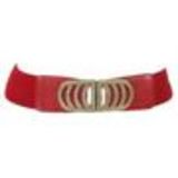 Ceinture élastique large Noeud papillon, Blanc Rouge - 9179-26982