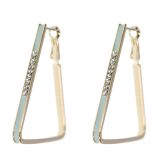 Earrings triangle and rhinestones 9459