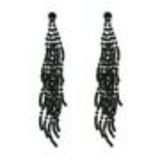 Boucles d'oreilles cristal 9500 Noir - 9500-27460