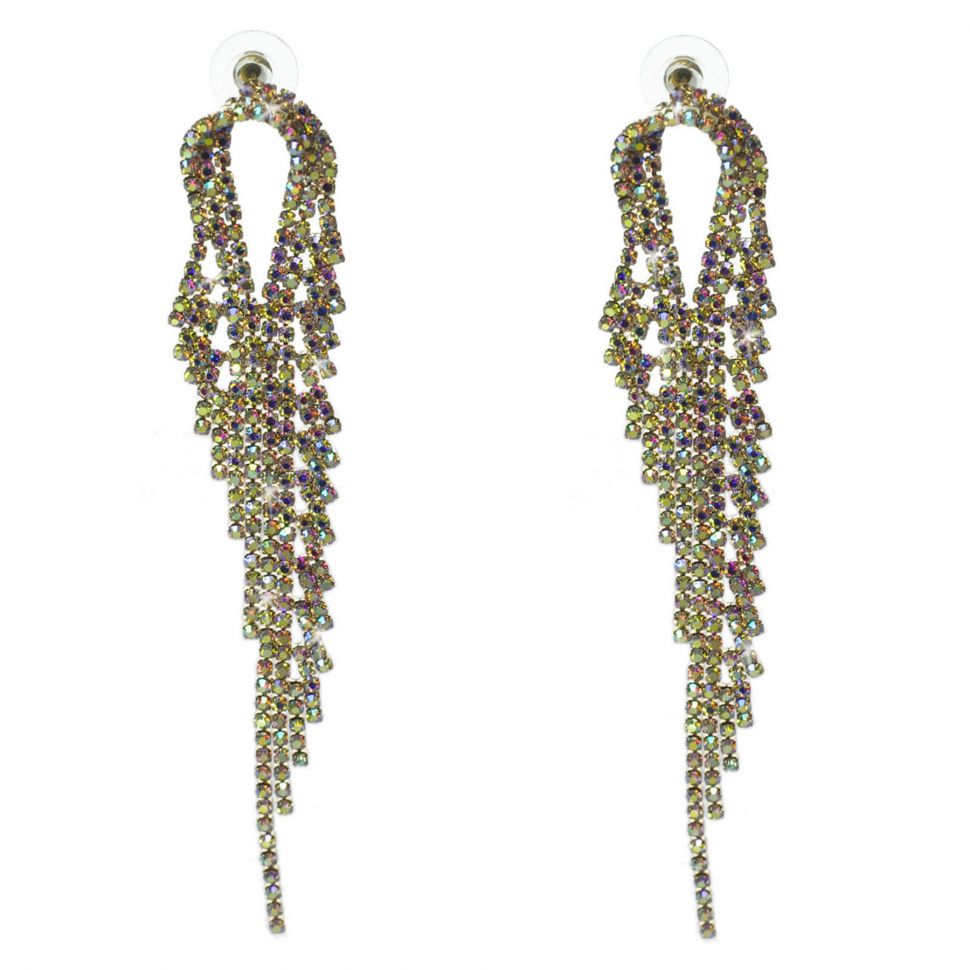 Boucles d'oreilles cristal 9503 Doré - 9503-27477