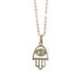 Collier main de Fatima strass rhodié 9616 Doré - 9616-28305