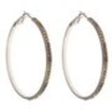 Boucles d'oreilles créole 50 mm, rhodié ARZU