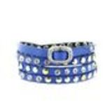 Bracelet wrap clouté strass Yomma Bleu - 9838-30795