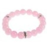Bracelet extensible en perles de verre, 9028 Noir Rose - 9029-31719