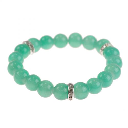 Stretch Bracciale con perle di vetro MARTA