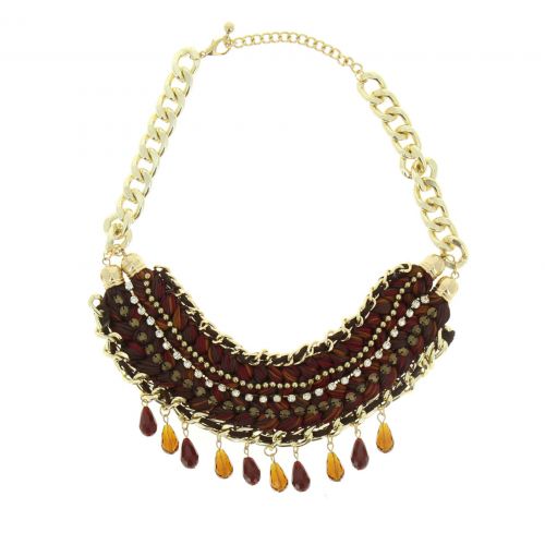 Strass Halskette und geflochtene Shyrel