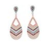 Boucles d'oreilles pendants à perles et strass, 9108 Doré new - 10093-34863