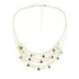 Collier cordons métal strass LEINA Jaune - 10103-34952