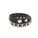 Bracelet 2 tour à strass, 7884 Argent Noir - 9702-36393