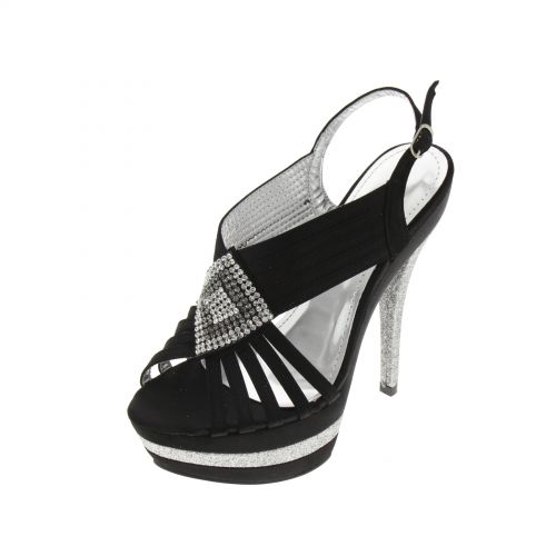 scarpe da sera di raso, strass diamante 5947