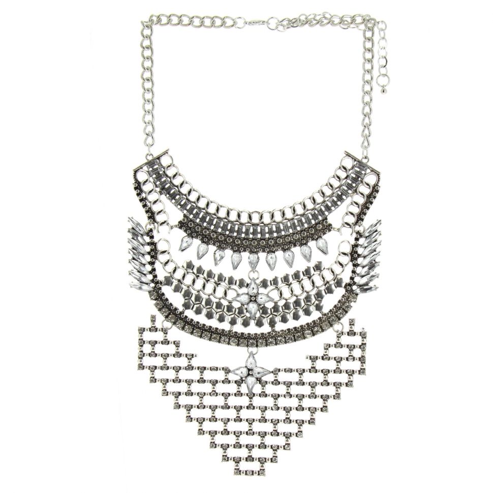 Collier femme, Coeur en strass, XS-2259 Argent - 10566-40227