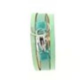 Mina-Amina leatherette bracelet Vert - 10669-40815
