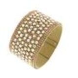 Bracelet manchette 2 rangées, feuilles 6441 Or
