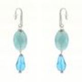 Boucles d'oreilles pendants à perles et strass, 9108 Doré