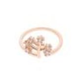 anello Zirconiumm 1 micron oro placcato, 8499 nero