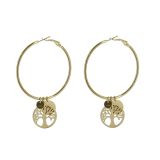 Orecchini creoli 45mm, acciaio inossidabile AMBRE