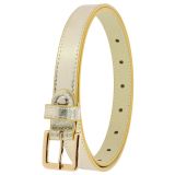 Cinturón de 2 cm cuero italiano genuino para las mujeres, LINDA