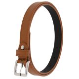Cinturón de 2 cm cuero italiano genuino para las mujeres, LINDA