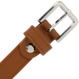 Cinturón de 2 cm cuero italiano genuino para las mujeres, LINDA