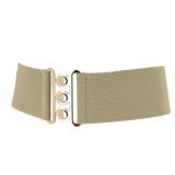 Ceinture femme élastique large à boucle 3 boutons, GLORIA Fabriqué en France