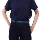 Cinturón de 2 cm cuero italiano genuino para las mujeres, LINDA