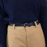 Cinturón de 2 cm cuero italiano genuino para las mujeres, LINDA