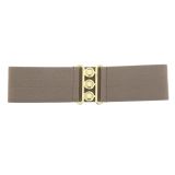 Ceinture femme élastique large à boucle 3 boutons, GLORIA Fabriqué en France