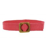 Ceinture femme élastique tressé avec boucle en Bois, Fabriqué en France, CHARLOTTE