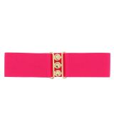 Ceinture femme élastique large à boucle 3 boutons, GLORIA Fabriqué en France