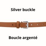 Cintura 2 cm vera pelle italiana per le donne, LINDA