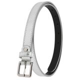 Cinturón de 2 cm cuero italiano genuino para las mujeres, LINDA