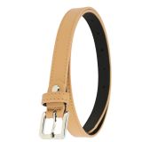 Cinturón de 2 cm cuero italiano genuino para las mujeres, LINDA