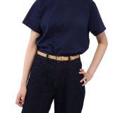 Cinturón de 2 cm cuero italiano genuino para las mujeres, LINDA