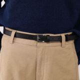 Cinturón de 2 cm cuero italiano genuino para las mujeres, LINDA