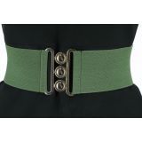 Ceinture femme élastique large à boucle 3 boutons, GLORIA Fabriqué en France
