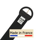 Wide Women's Belt in Full Grain Leather made in FRANCE, ESTIENNE