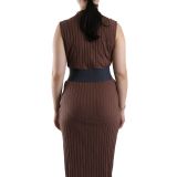 Cowhide leather elastic belt for women, DARLENE
