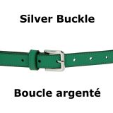 Cinturón de 2 cm cuero italiano genuino para las mujeres, LINDA
