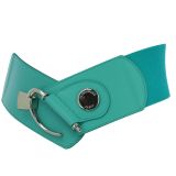 Cowhide leather elastic belt for women, DARLENE