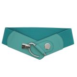 Cowhide leather elastic belt for women, DARLENE