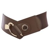 Cintura elastica da donna in Vera Pelle di Vacchetta, DARLENE