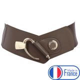 Cowhide leather elastic belt for women, DARLENE