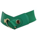 Cowhide leather elastic belt for women, DARLENE
