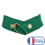 Cowhide leather elastic belt for women, DARLENE