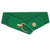 Cowhide leather elastic belt for women, DARLENE