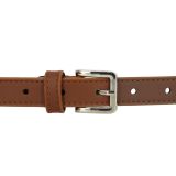 Cinturón de 2 cm cuero italiano genuino para las mujeres, LINDA