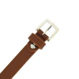 Cinturón de 2 cm cuero italiano genuino para las mujeres, LINDA