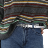 Cintura 2 cm vera pelle italiana per le donne, LINDA