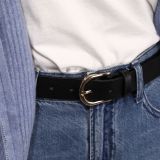 Damengürtel aus pflanzlich gegerbtem Vollnarbenleder, 3 cm breiter Damengürtel, Gürtel für Jeans, Hosen, RIVOLI